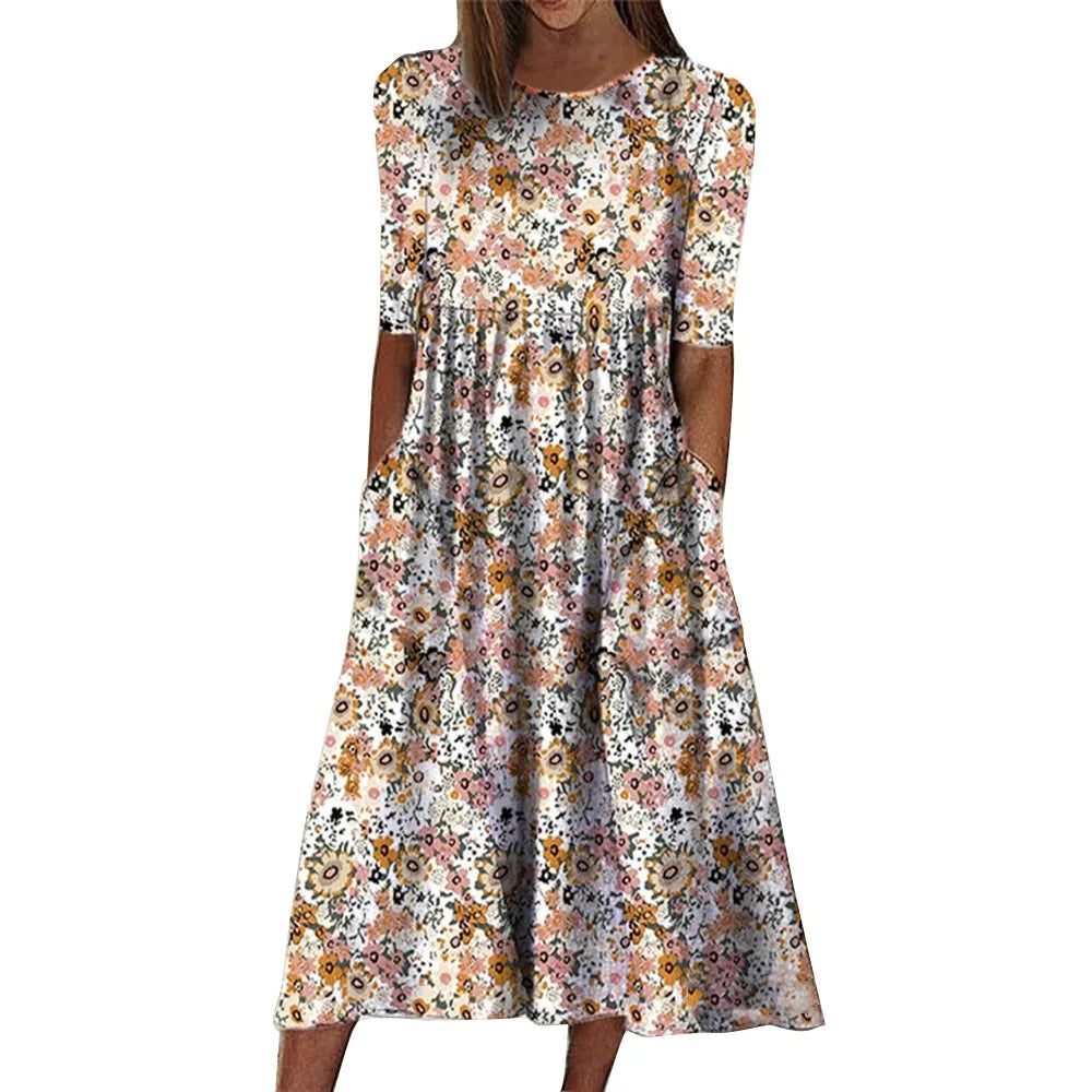 Astrid™ | Smuk Blomsterkjole