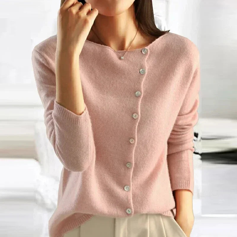 Vita™ | Jumper Med Trendy Knaplukning