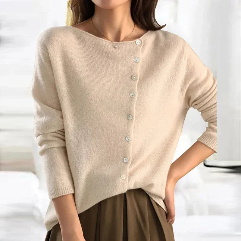 Vita™ | Jumper Med Trendy Knaplukning