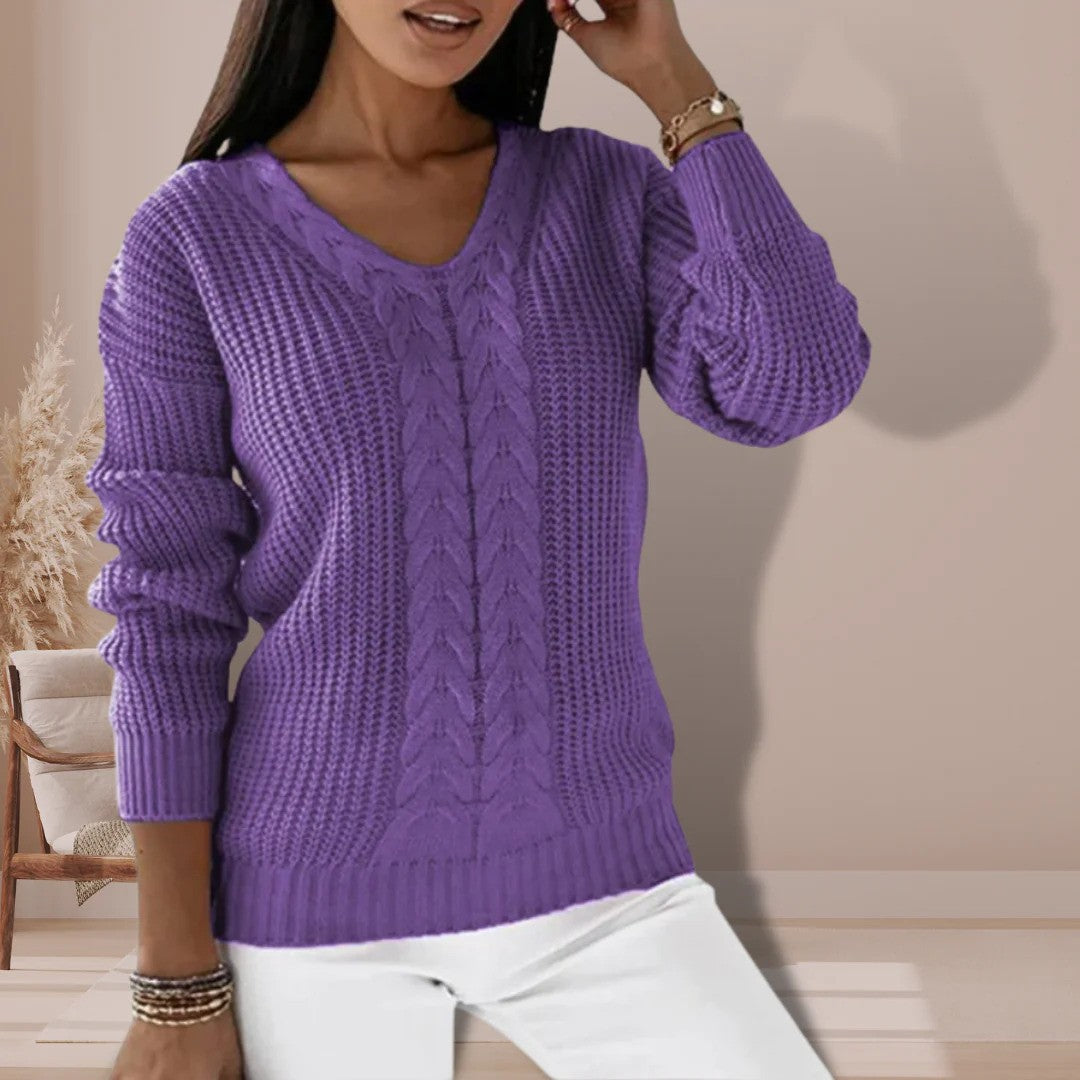 Ulrike™ | Strikket Sweater Med Struktur